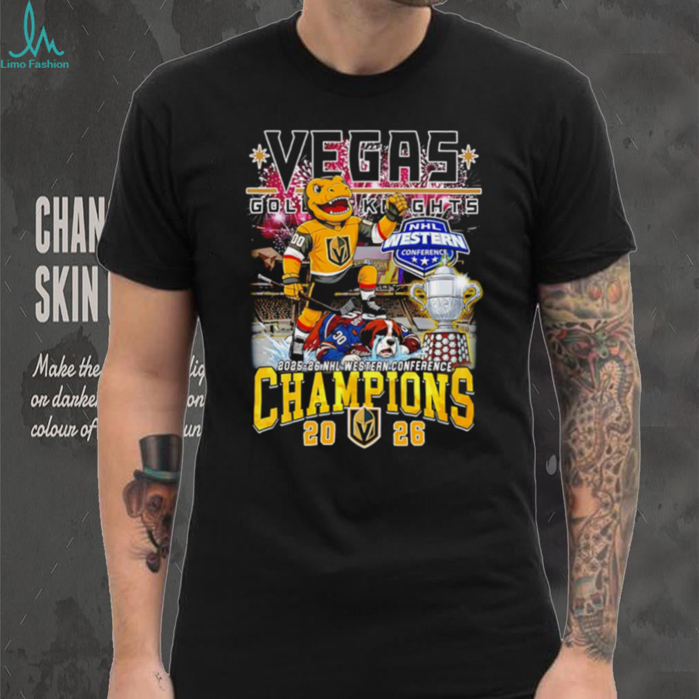 Vegas Golden Knights Mascot Hockey Western Conference Champions T Shirt