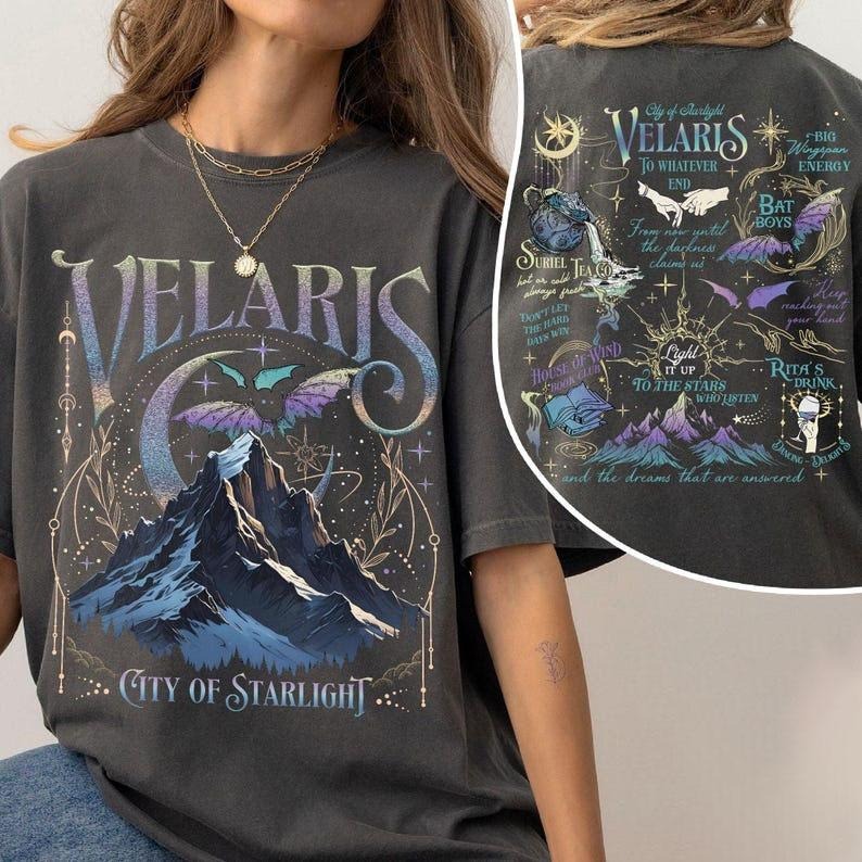 Velaris City of Starlight Comfort Colors Shirt, The Night Court Shirt, Bookish Gift, Court Of Dreams, City Of Starlight...