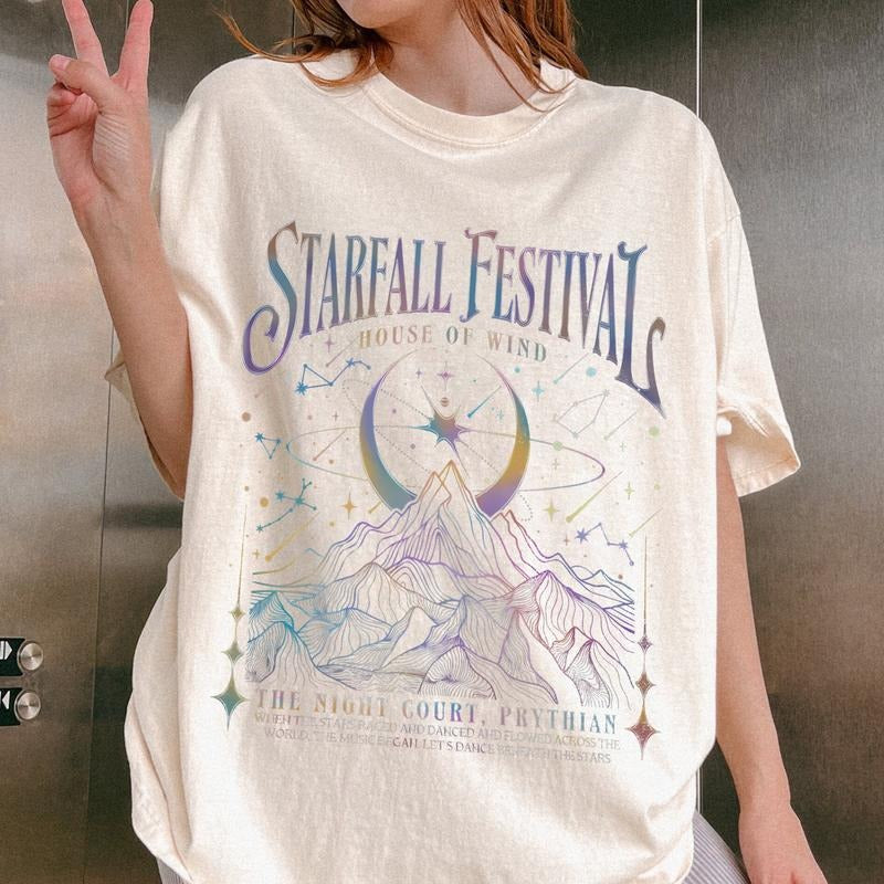 Velaris Starfall Festival Shirt, SJM ACOTAR Merch T-shirt, The Night Court Tee, Rhysand Cassian Feyre Fan Apparel,...