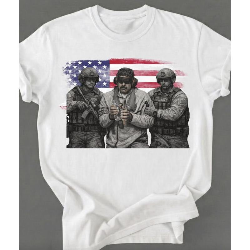 Venezuela Libre Shirt, Captured Live Maduro Graphic Crewneck, Venezuelan Freedom Protest Shirt For Men And Women, Full...