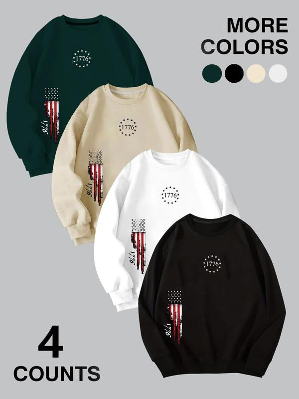 Versatile Unique Fleece Pullover Sweatshirt, Long Sleeve Casual Fit, Fall & Winter Fashion, Letter Pattern, No Ca Prop 65...
