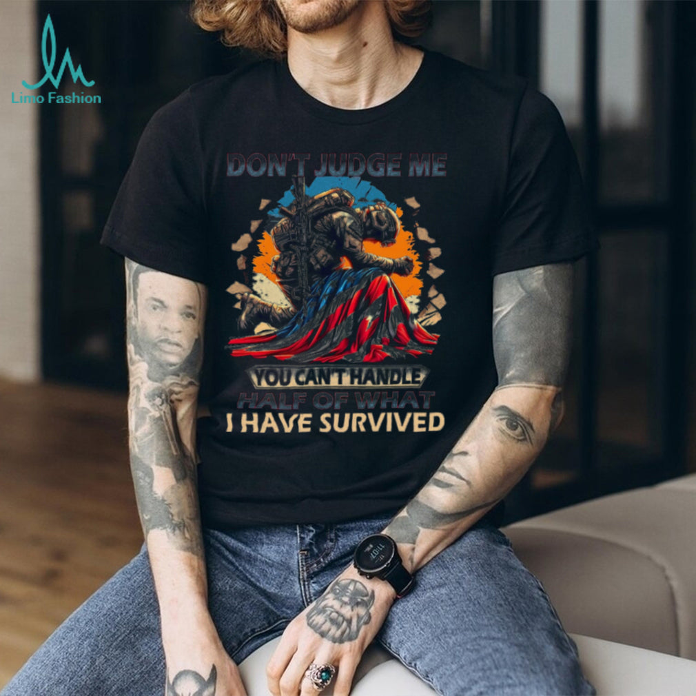 Veteran Military Soldier Flag Patriot Survival Quote T Shirt