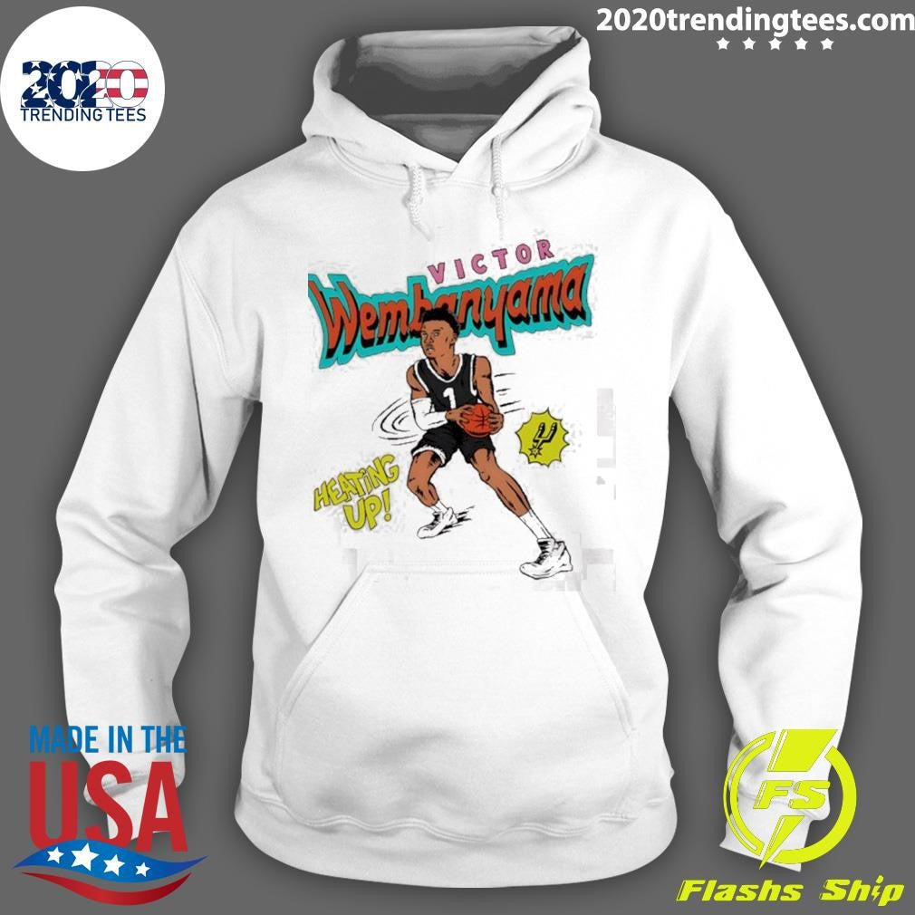 Victor Wembanyama Heating Up San Antonio Spurs Basketball Comic Book Player Shirt