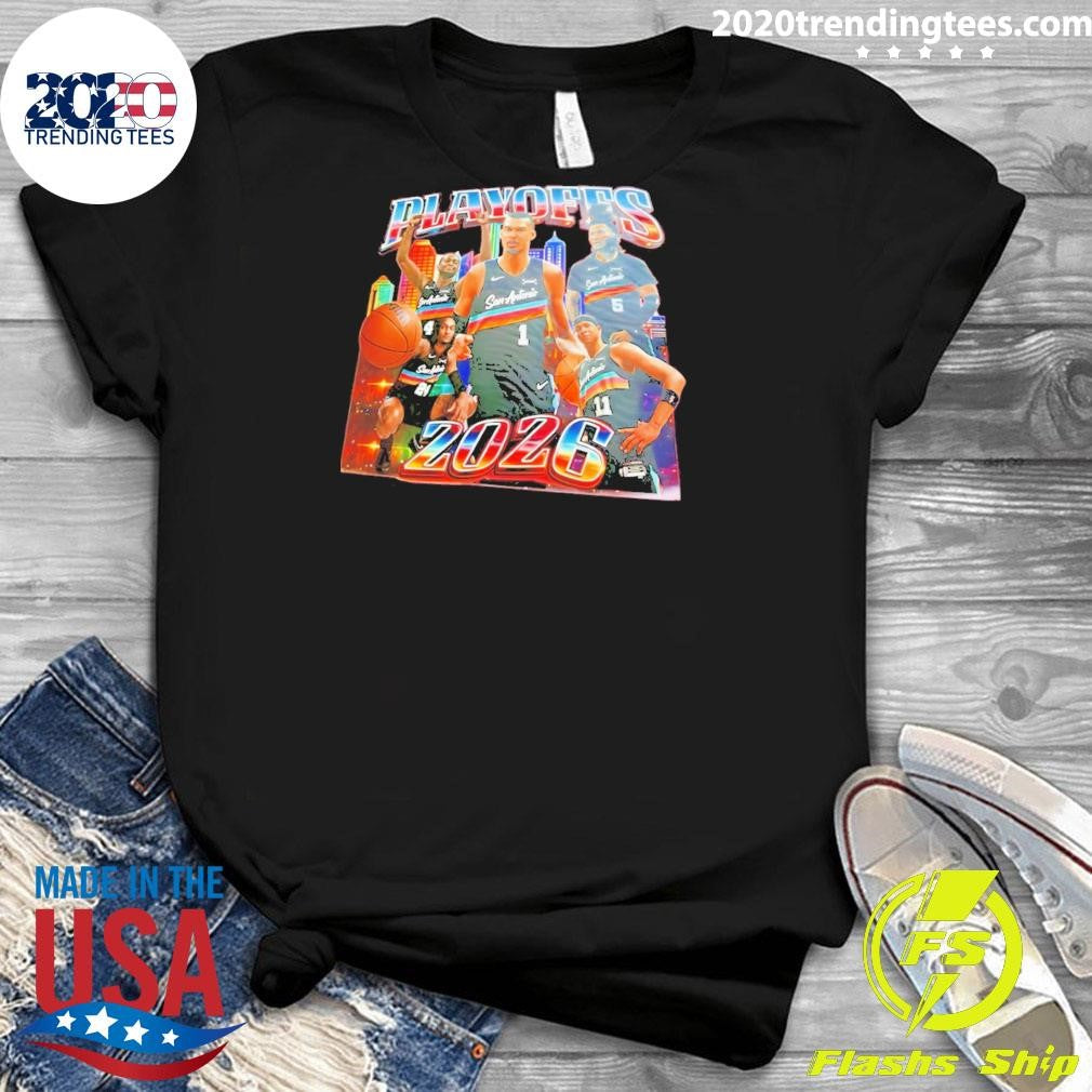 Victor Wembanyama San Antonio Spurs Playoffs 2026 City Skyline Shirt