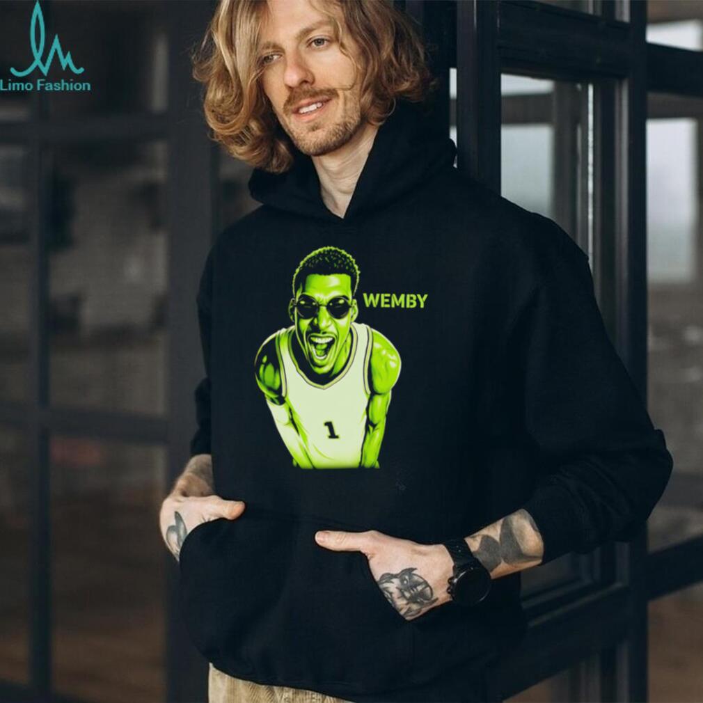 Victor Wembanyama Wemby Green Alien Face Basketball T Shirt