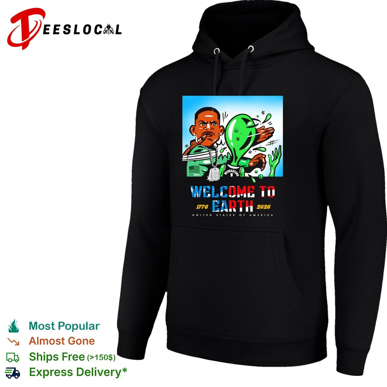 Victor Wembanyama punching alien welcome to Earth USA 1776 2026 shirt