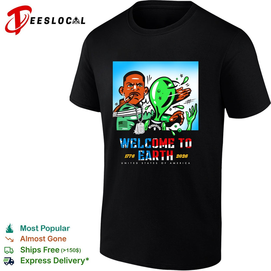 Victor Wembanyama punching alien welcome to Earth USA 1776 2026 shirt