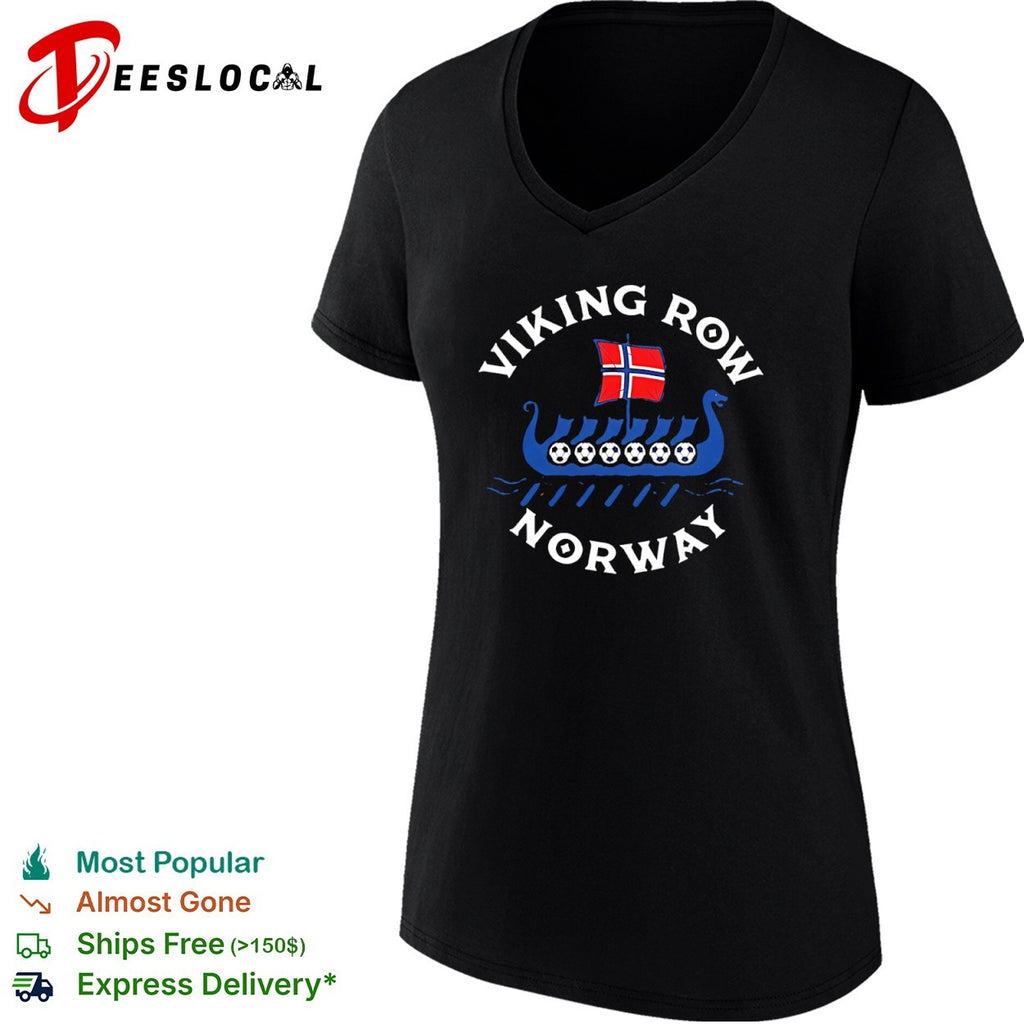Viking Row Norway soccer boat Viking ship sport flag shirt