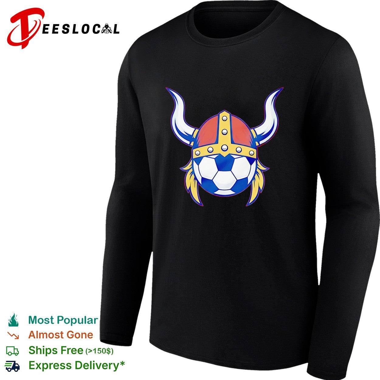 Viking Soccer Helmet Football Sports Shirt