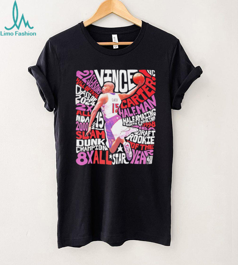 Vince Carter Basketball Legend Slam Dunk Champion Graphic T Shirt