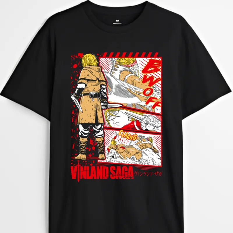 Vinland Saga Anime T-shirt & Sweatshirt, Thorfinn Manga Frame Graphic Tee, Anime & Manga Lover Gifts maga shirt Cotton...