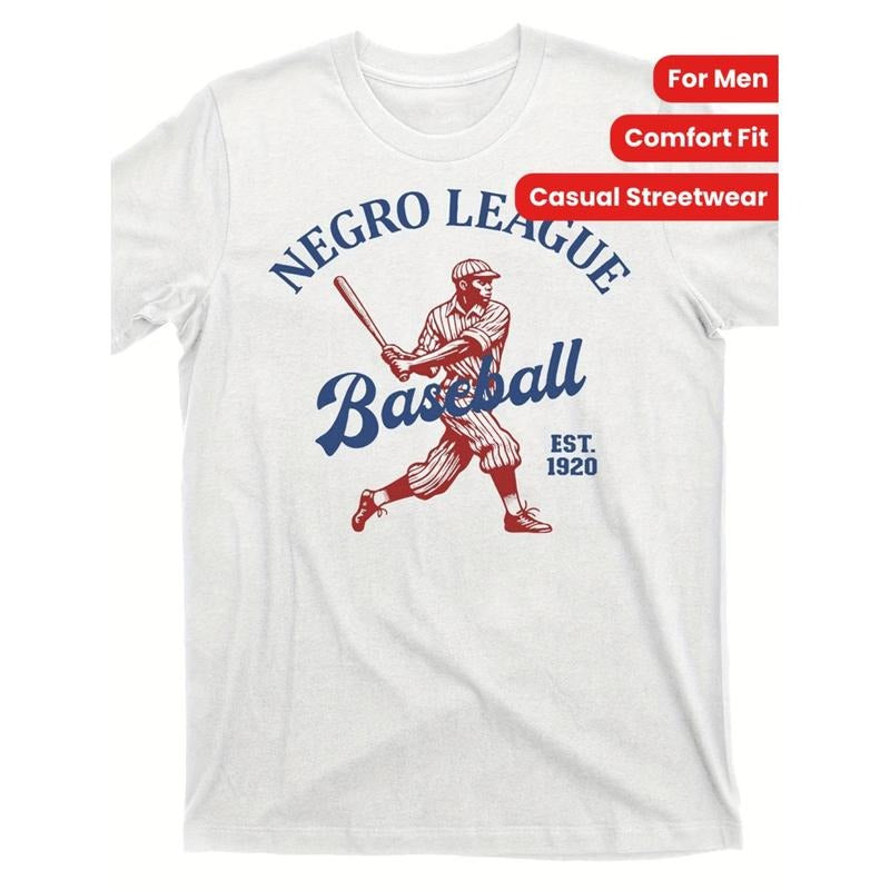 Vintage 1920 League Baseball Black History Month Graphic Tee 100 Cotton Comfort Fit Round Neck Short Sleeve Casual...