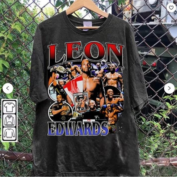 Vintage 90s Graphic Style Leon Edwards T-shirt - Leon Edwards T-shirt - Retro Mixed Martial Artist Tee For Man and Woman...