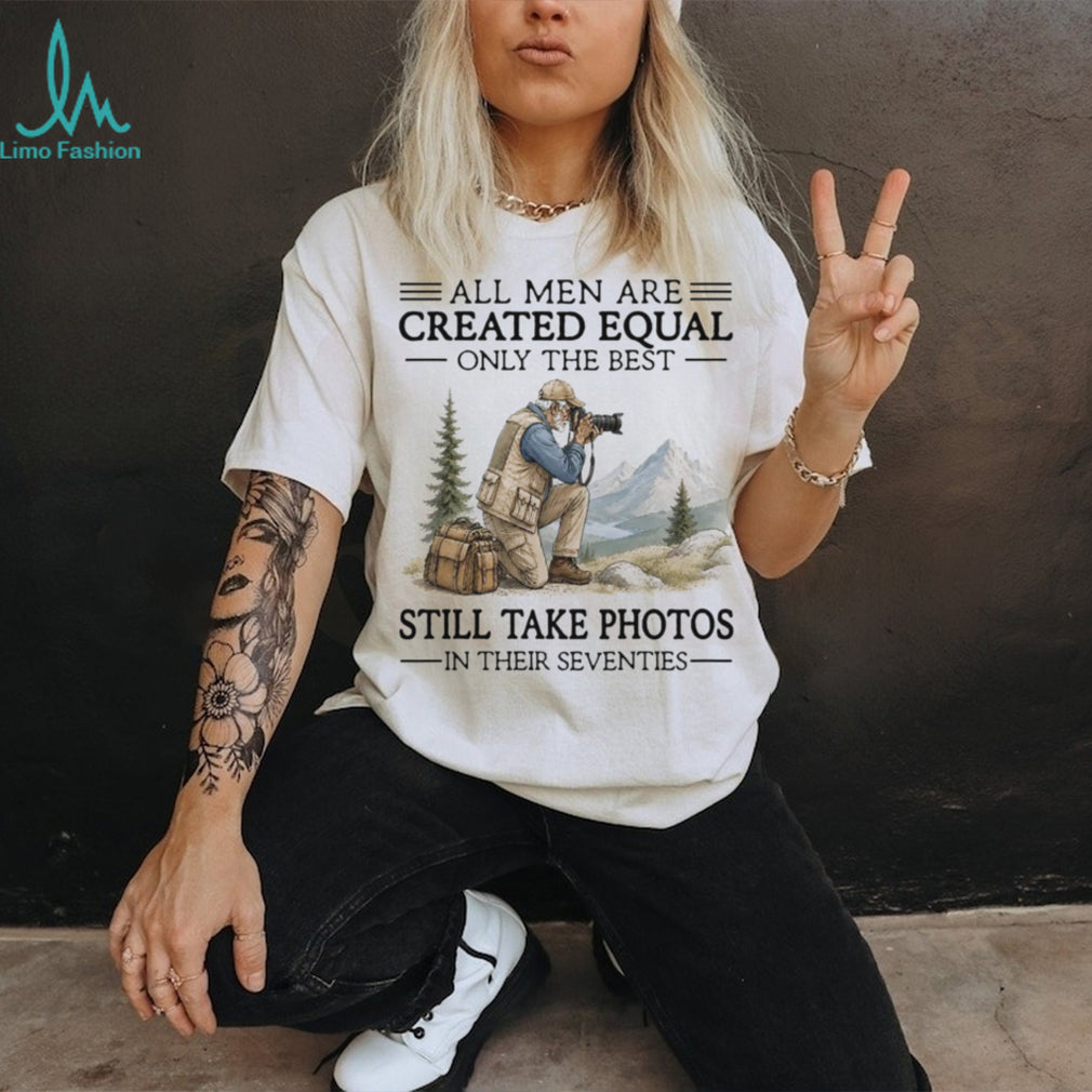 Vintage Camera Enthusiast Old Man Still Take Photos Seventies Landscape Photography Shirt