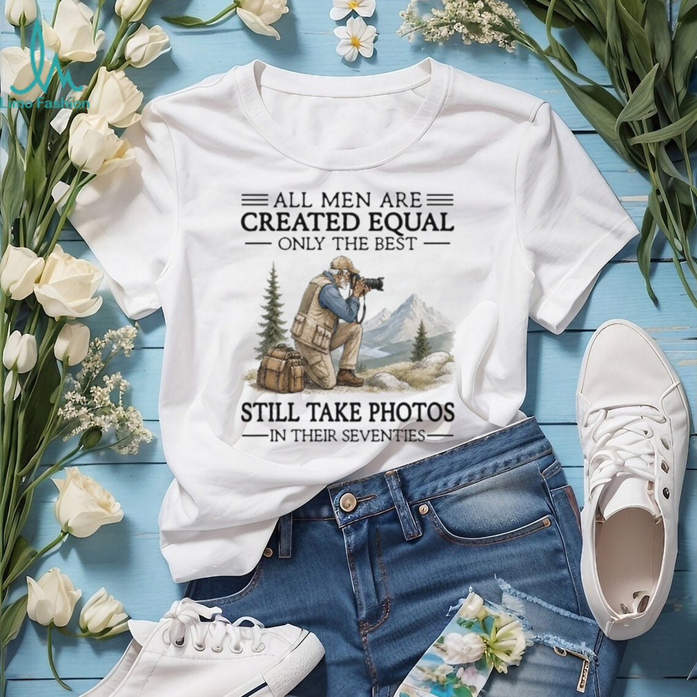 Vintage Camera Enthusiast Old Man Still Take Photos Seventies Landscape Photography Shirt