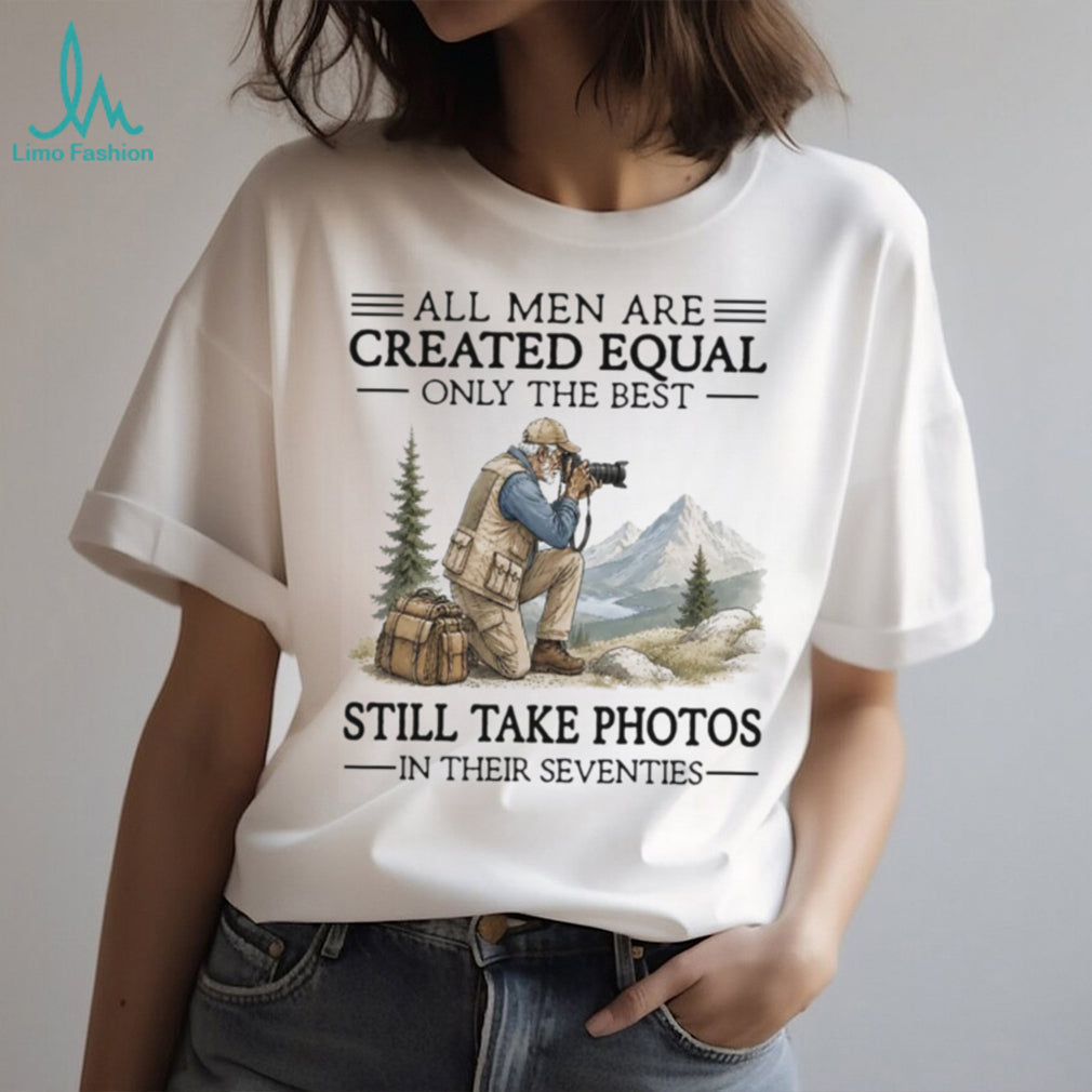 Vintage Camera Enthusiast Old Man Still Take Photos Seventies Landscape Photography Shirt