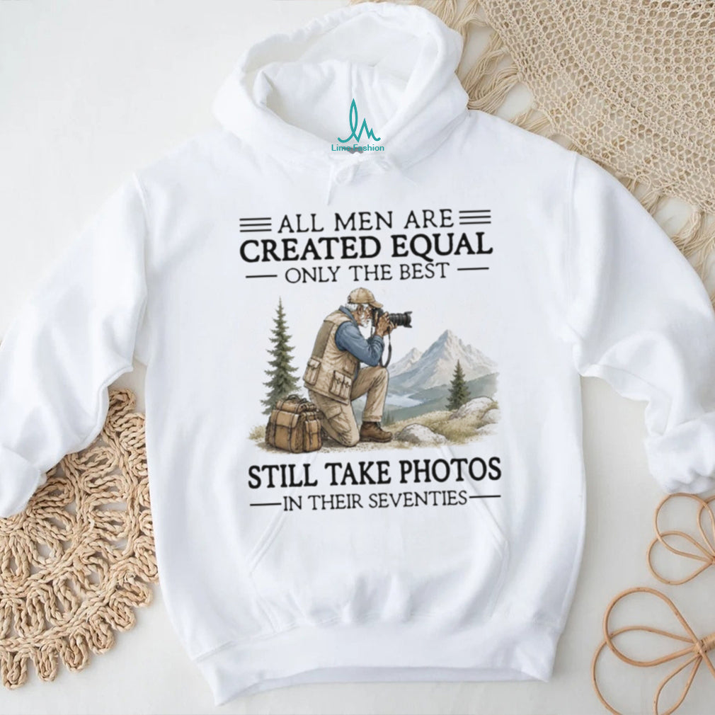 Vintage Camera Enthusiast Old Man Still Take Photos Seventies Landscape Photography Shirt