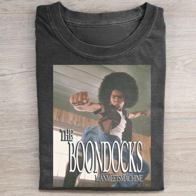 Vintage Funny Huey Freeman Graphic Tee The Boondocks Live Action Shirt Unisex Meme Cringe Funny Shirt AI Funny Parody...