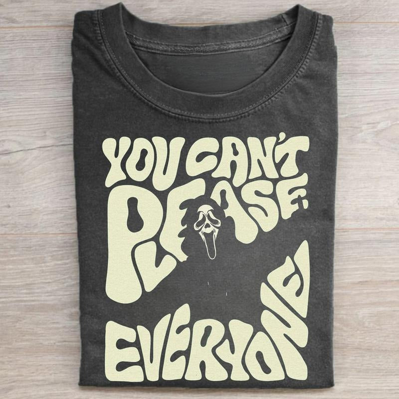 Vintage Ghostface You Can't Please Everyone Graphic Tee - Scream Movie Shirt - Horror Movie Shirt - Cute Halloween Art...