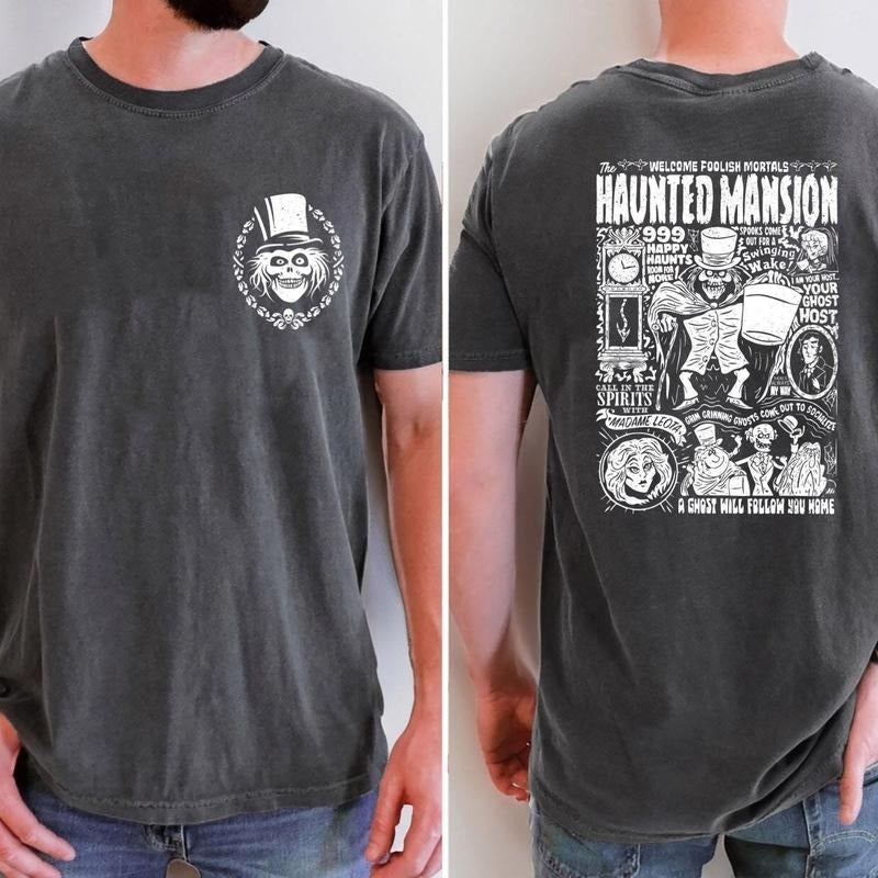 Vintage Haunted Mansion Two-Sided Gildan T Shirt, Stretching Room Shirt, Haunted Mansion 1969 Shirt, Dysneyland Halloween...