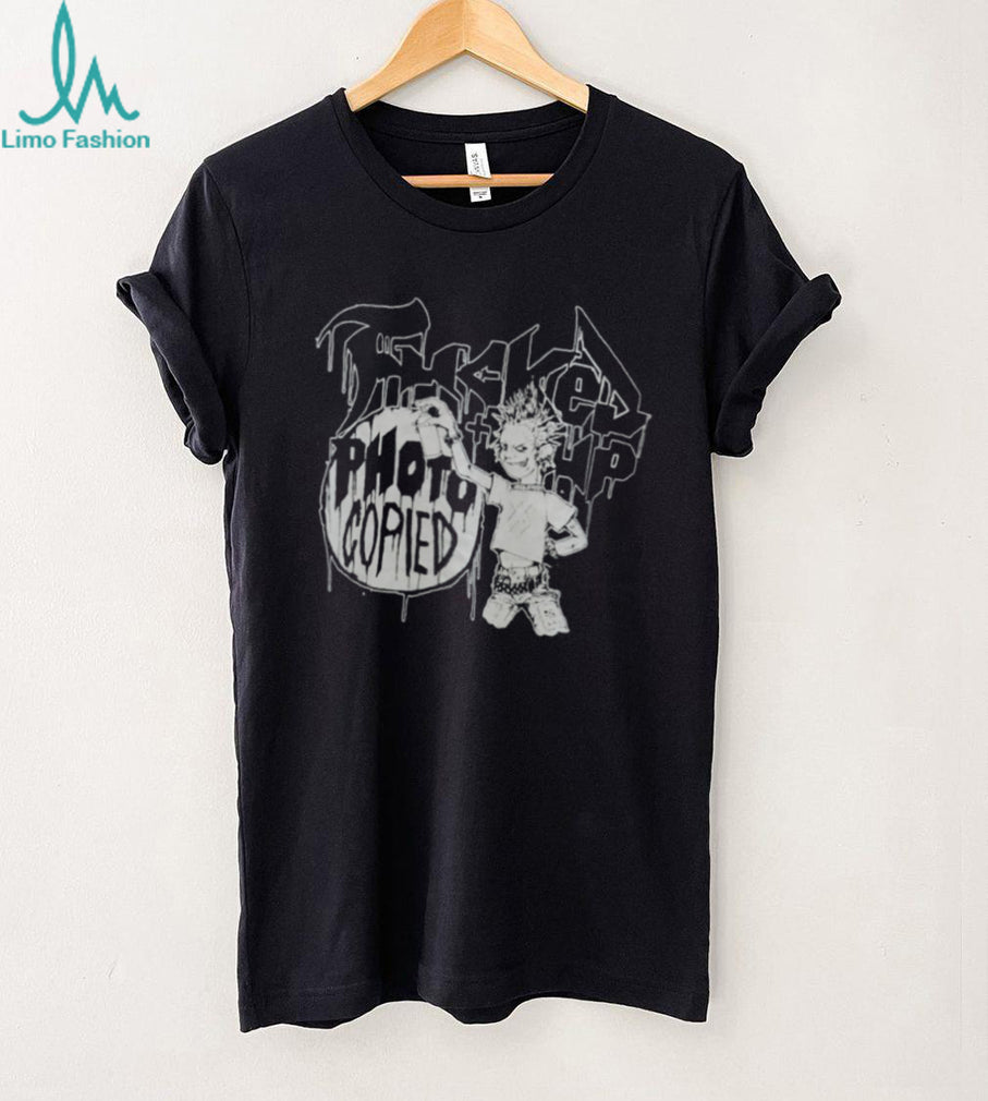Vintage Punk Rock Photocopied Graffiti Art Graphic T Shirt