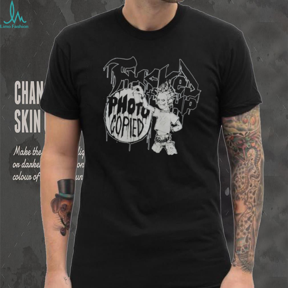 Vintage Punk Rock Photocopied Graffiti Art Graphic T Shirt