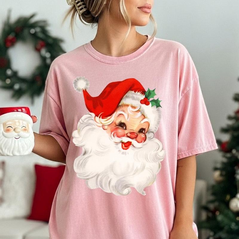 Vintage Santa Claus Christmas Shirt - Unisex Apparel Relaxed Fit Printed In The USA Clothing Womenswear Casual Comfort...