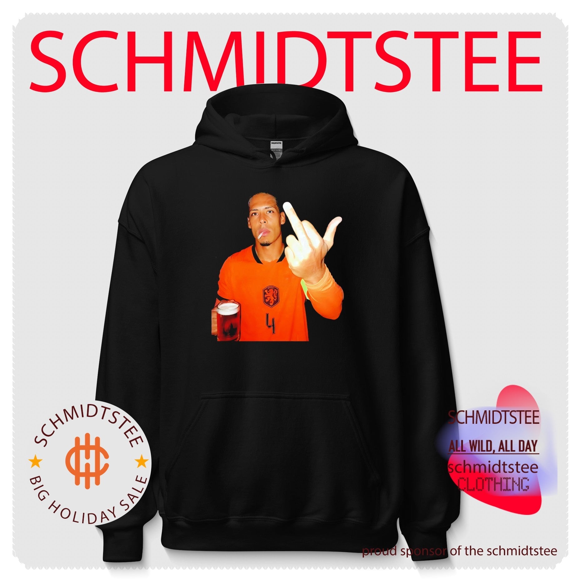 Virgil Van Dijk Netherlands National Football Team middle finger shirt