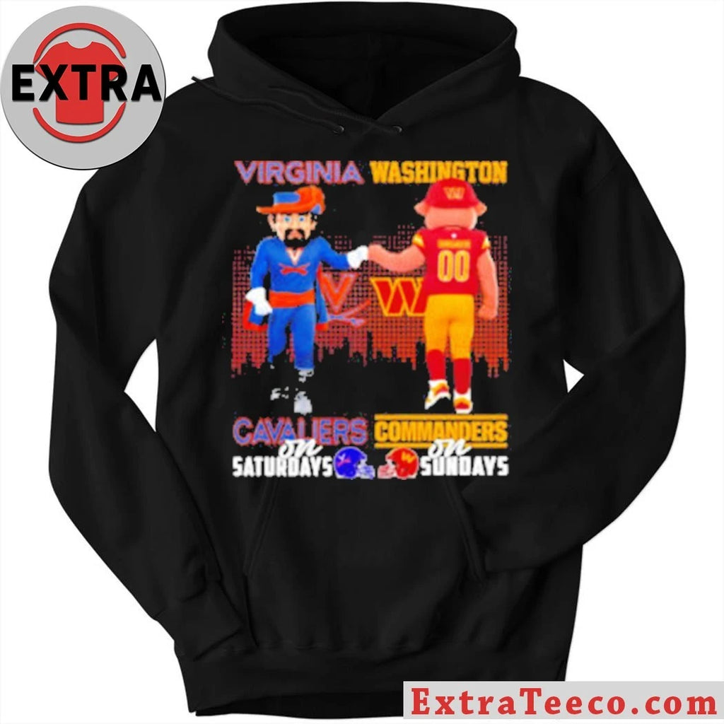 Virginia Cavaliers on Saturdays x Washington Commanders on Sundays Mascot city and logo shirt