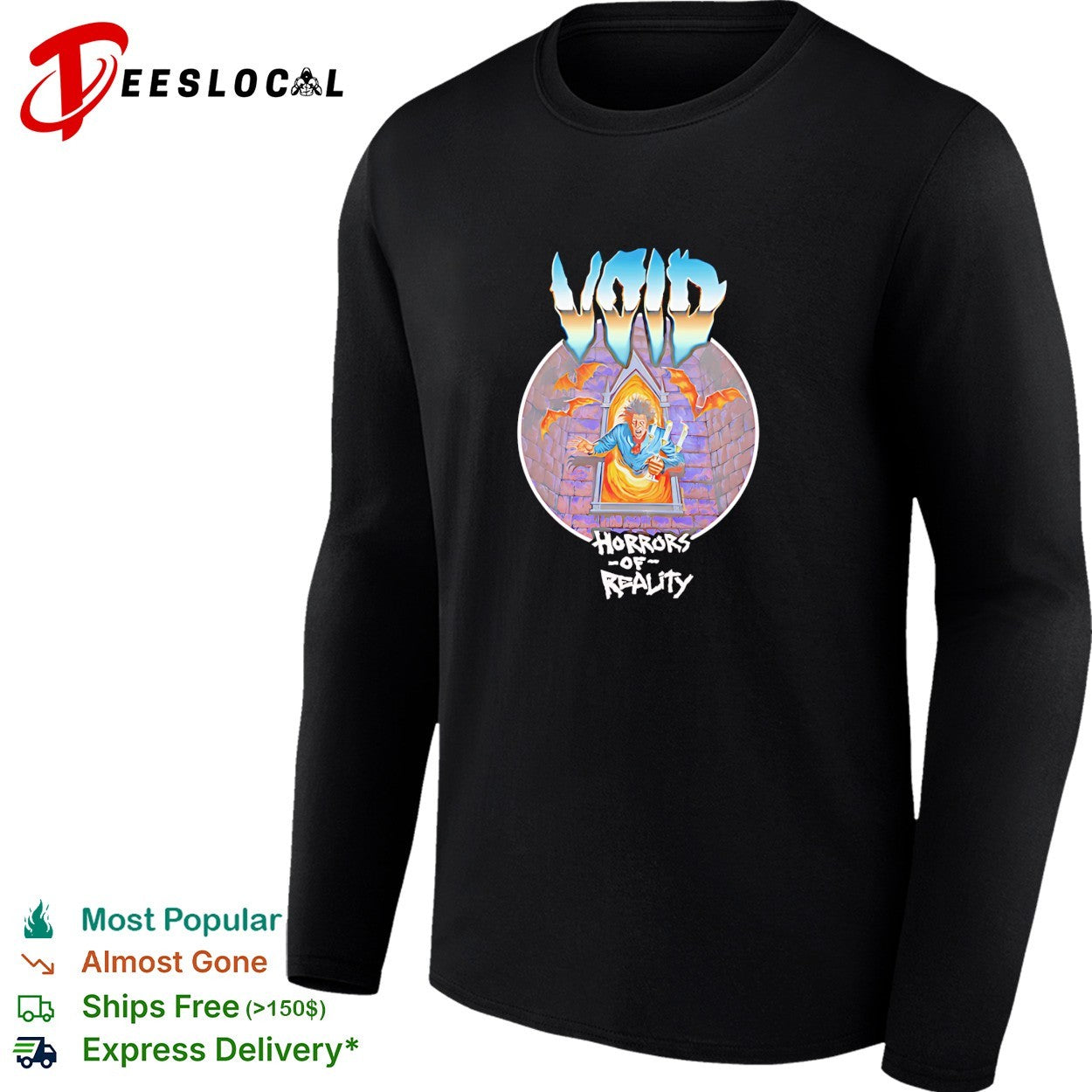 Void Horrors of Reality man in doorway bats vintage shirt
