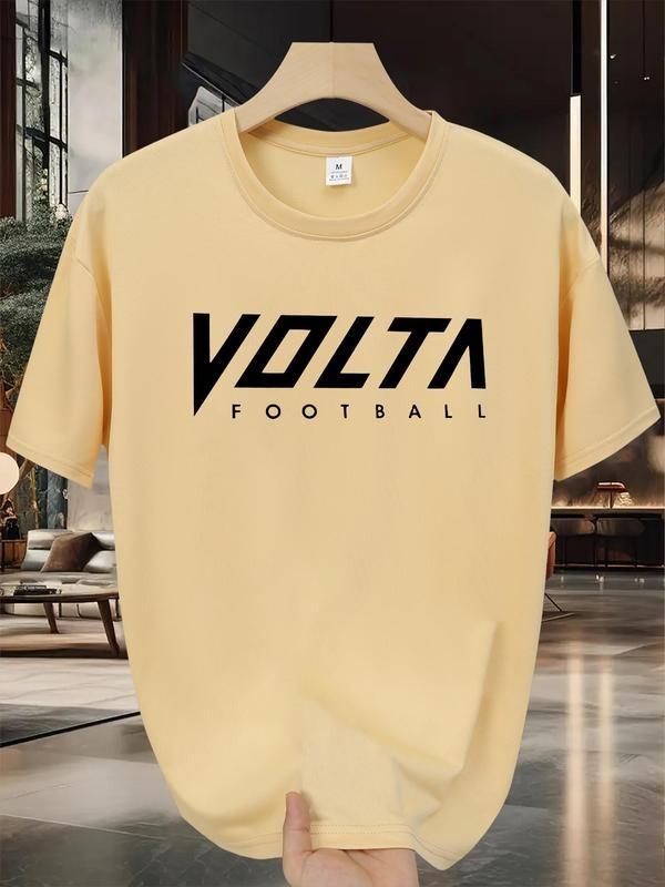 Volta Football Graphic Print T-Shirt, Casual Short Sleeve Tee for All Seasons, Fitted Stylish Top for Ages 13 and Above...