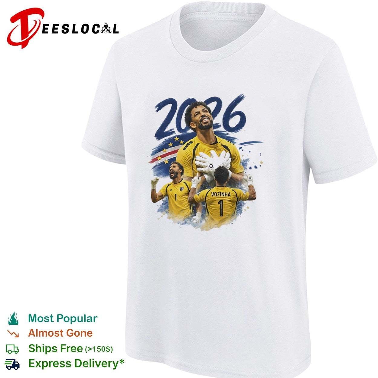 Vozinha Cape Verde National Team 2026 soccer shirt