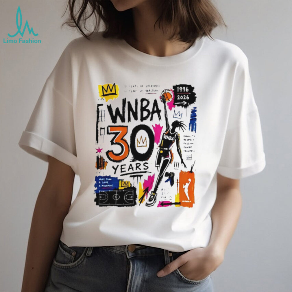 WNBA 30 Years Anniversary Graffiti Basketball Graphic T Shirt