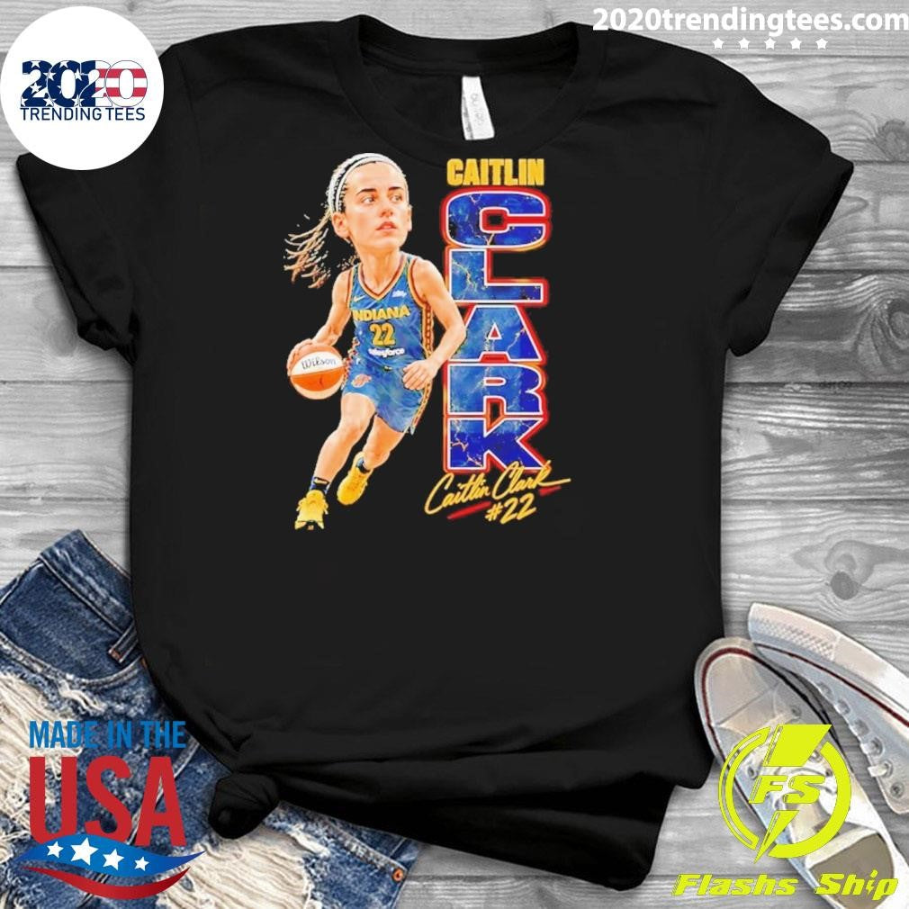 WNBA Caitlin Clark 22 Indiana Fever Basketball Caricature Shirt