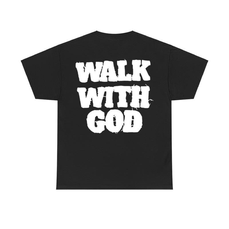 Walk With God T-Shirt, Stylish Cotton Tees for Men and Women, Trendy Short Sleeve Streetwear, Casual Christian Apparel...