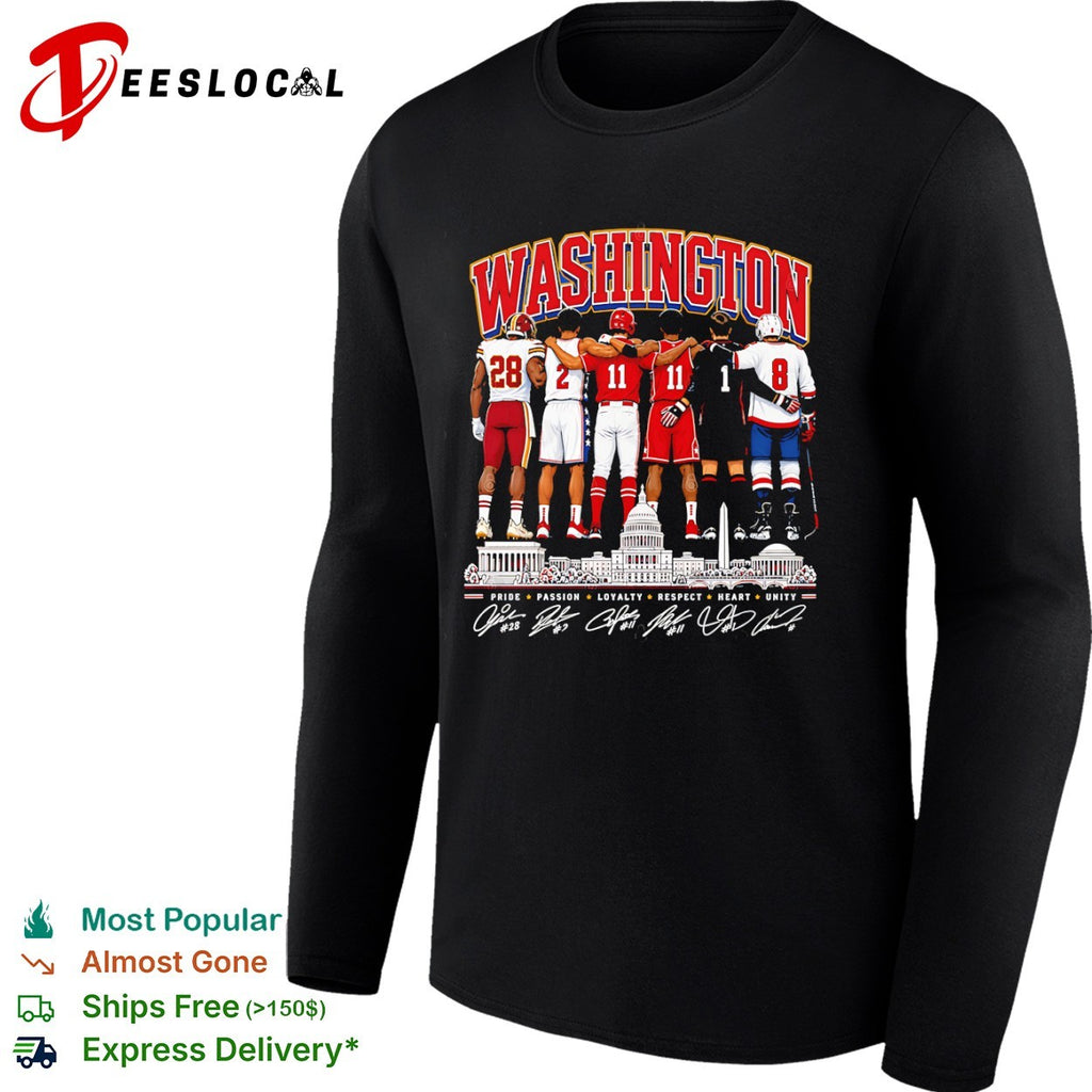 Washington Commanders Wizards Nationals Capitals DC Pride Passion Loyalty shirt