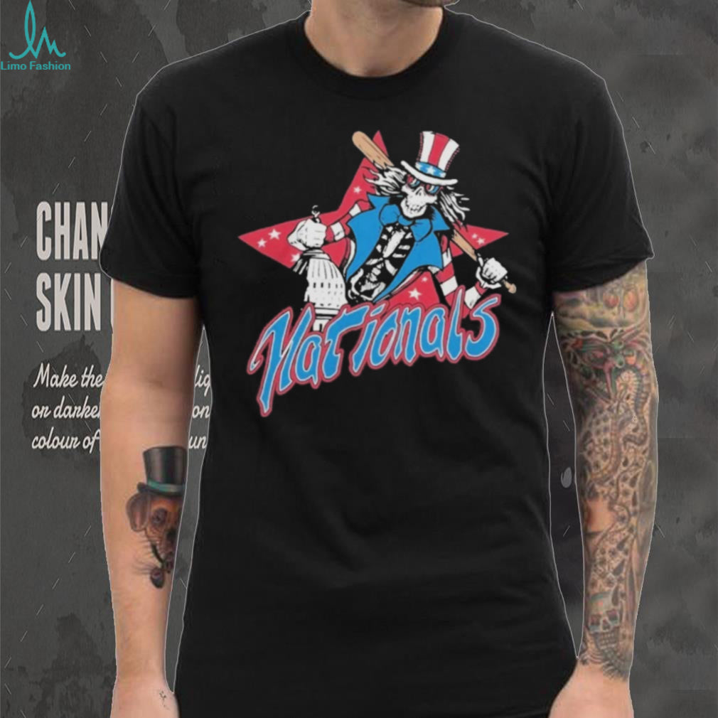 Washington Nationals Homage MLB x Grateful Dead x Americana Tri Blend T Shirt