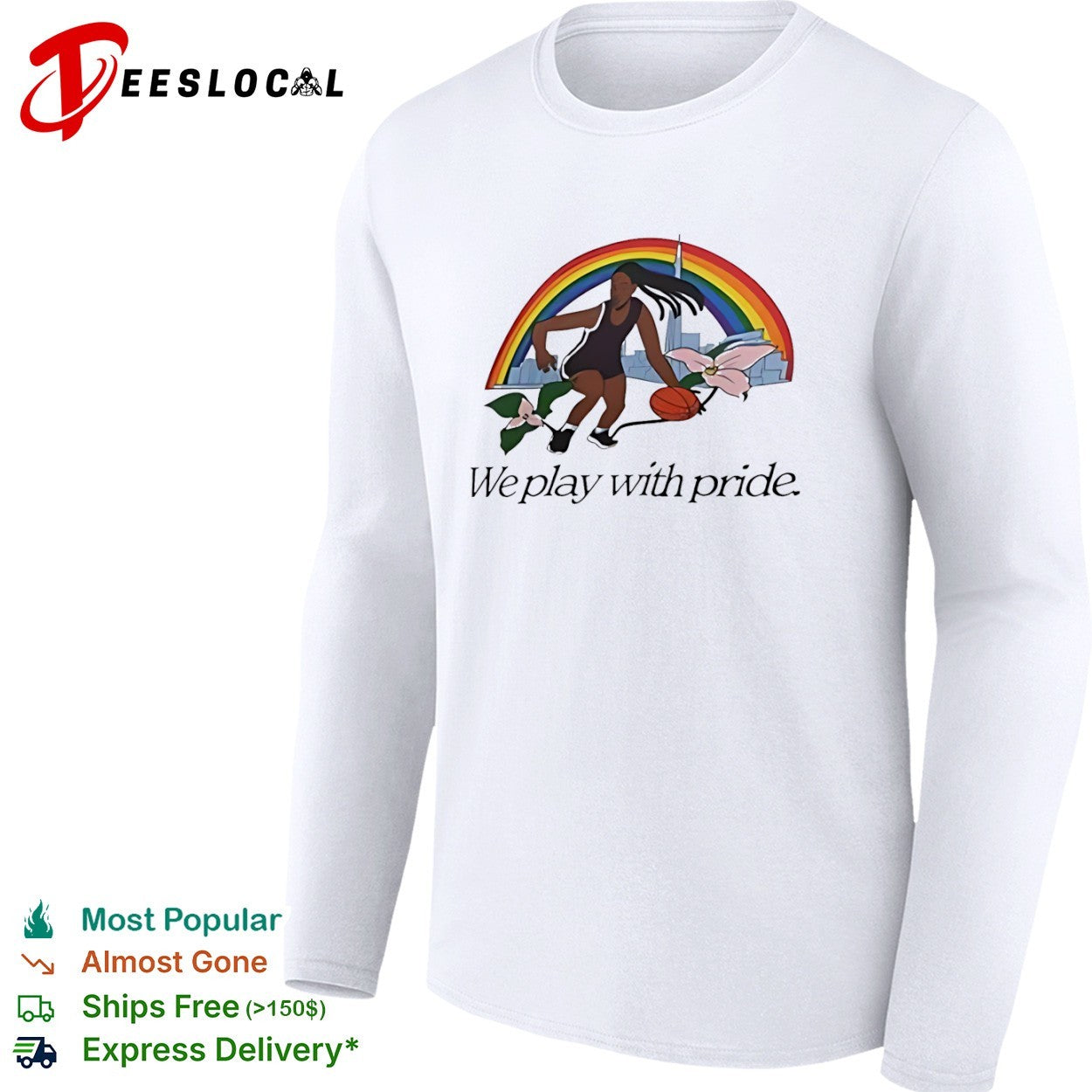 We play with pride basketball rainbow shirt