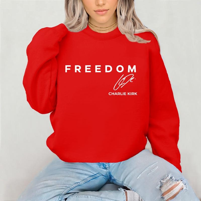 Wear Red on October 14th as CJK Day Sweatshirt, C.K. Birthday Tee, Charlie Kirk Sweatshirt, Graphic Design Unisex Cotton...