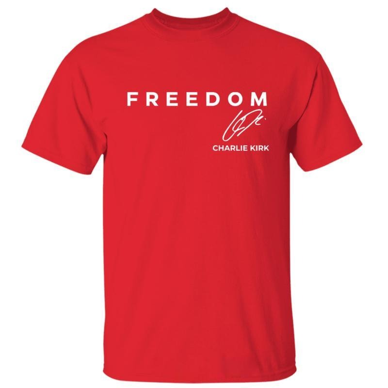 Wear Red on October 14th as CJK Day T-Shirt, C.K. Birthday Tee, Charlie Kirk Shirt, Graphic Design Unisex Cotton T-shirt...