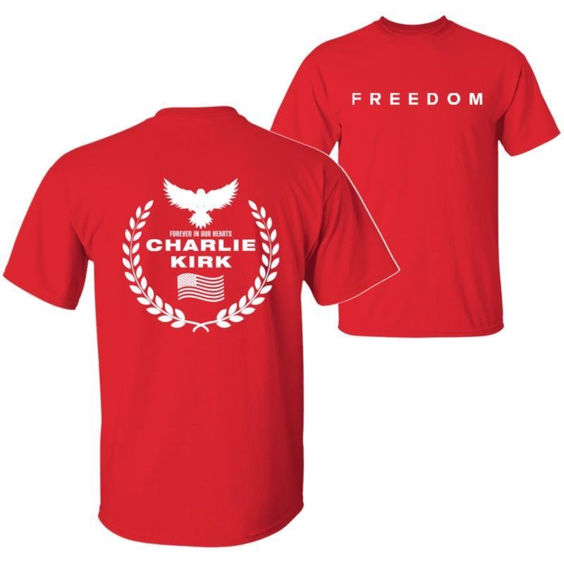 Wear Red on October 14th as CJK Day Tee, Charlie Kirk Birthday Tee, Graphic Design Unisex Cotton T-shirt for Men for...