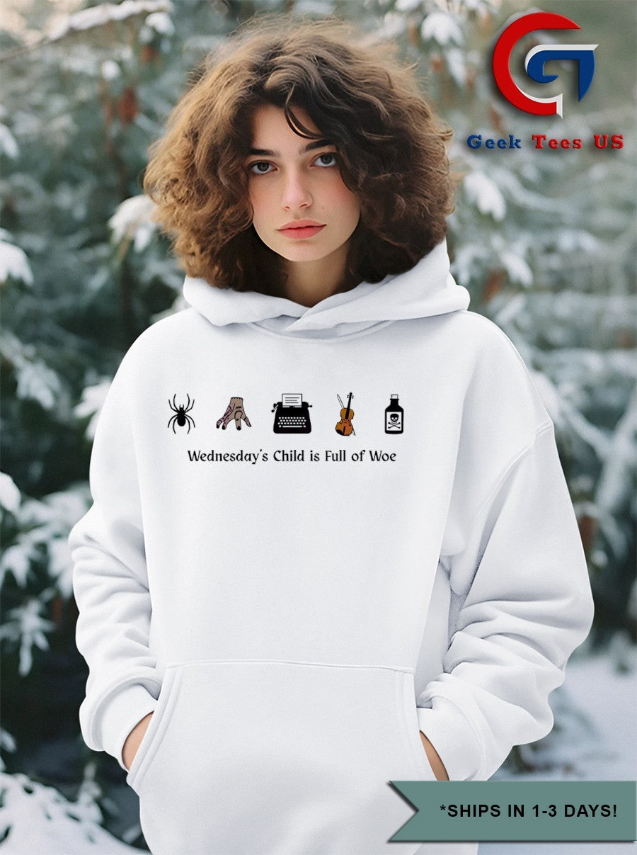 Wednesday Addams Child is full of woe gothic Halloween 2025 shirt