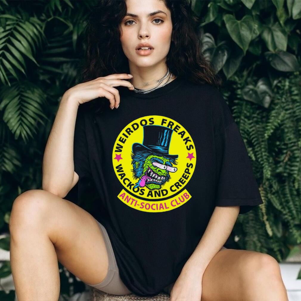 Weirdos Freaks Anti Social Club Monster Character Graphic T Shirt