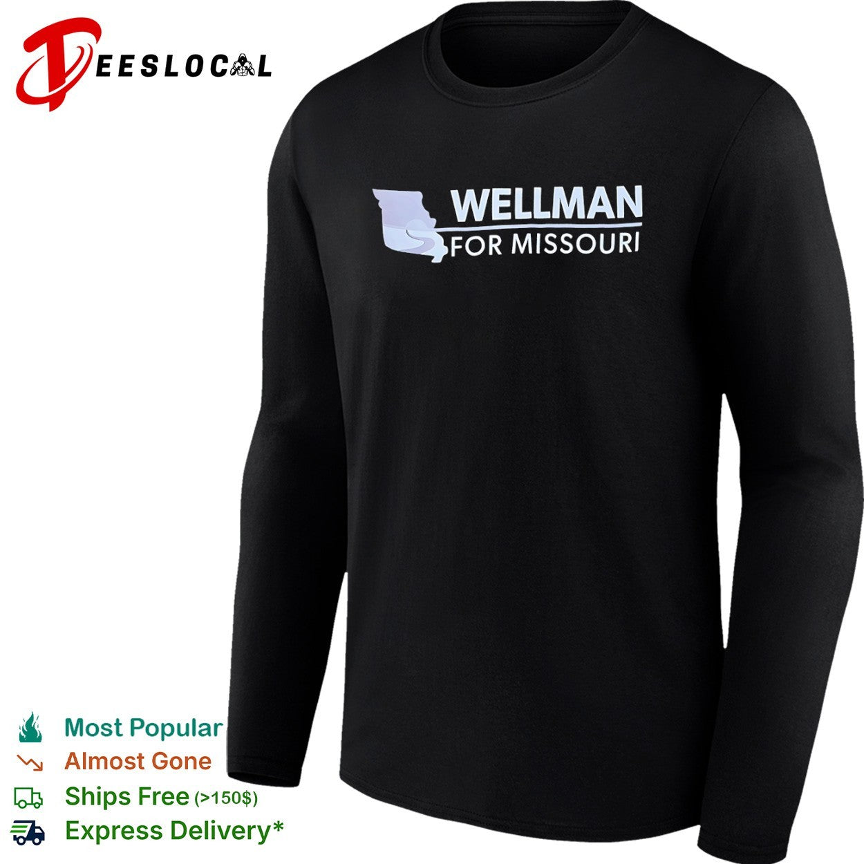 Wellman for Missouri map shirt