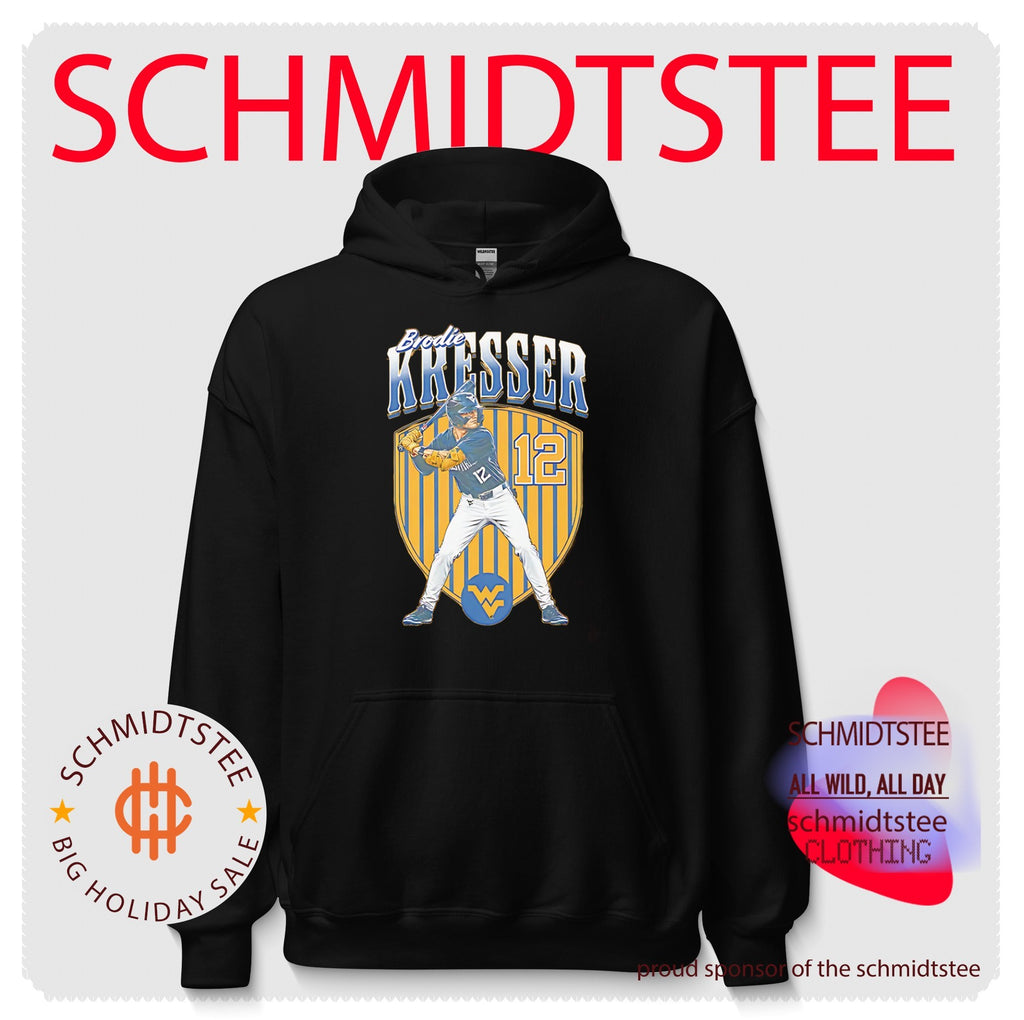 West Virginia Mountaineers Brodie Kresser posing vintage shirt