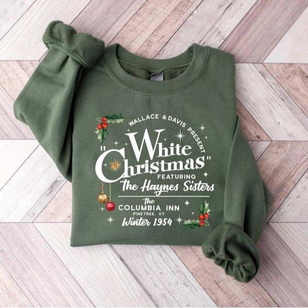White Christmas Movie Sweatshirt, Wallace and Davis Shirt, Christmas Shirt, Haynes Sisters Tshirt, Christmas White Movie...