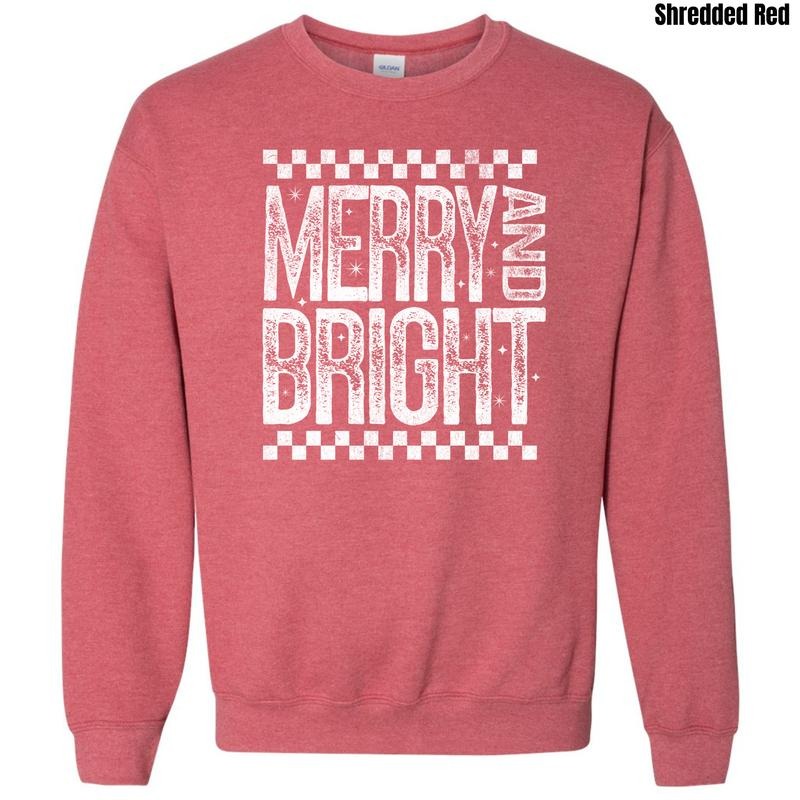 White Merry & Bright Sweatshirt 'NLB' T-Shirts, Hoodie | PodTeesHub.com