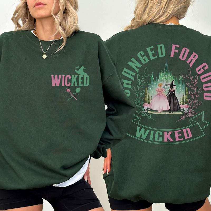 Wicked Change For Good Shirt, Defy Gravity Broomstick Magic Wand, Wizard Movie Fan Shirt, Wicked Musical Fan Gift Hoodie,...