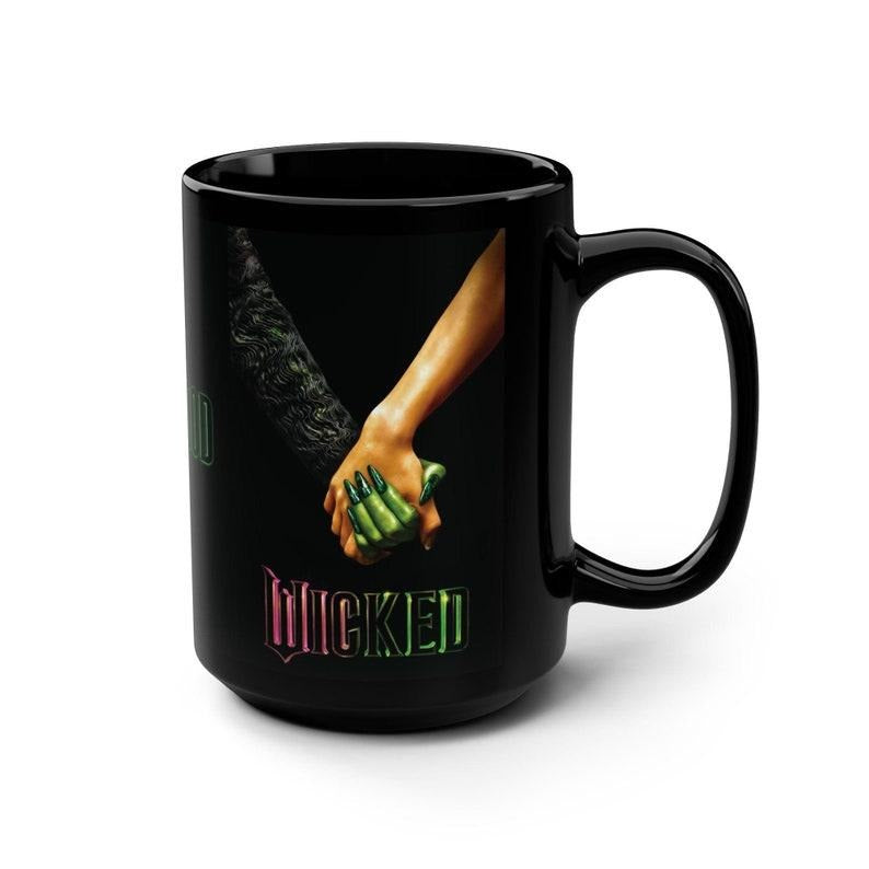Wicked Movie Musical Mug, Black Coffee Cup, Elphaba and Glinda Fan Gift, Wizard of Oz Christmas Gift T-Shirts, Hoodie,...