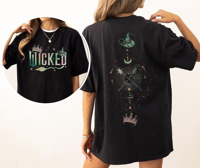 Wicked Musical Defy Gravity Broomstick Magic Wand T-Shirt, For Good Wicked Inspired Sweatshirt, Aesthetic Changed For...